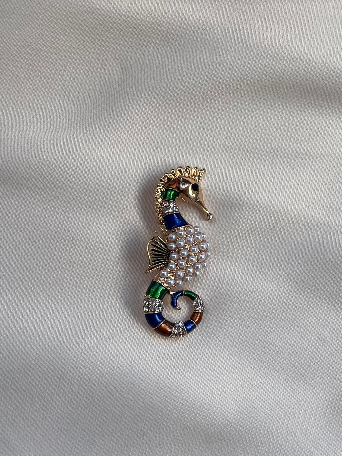 Sea Horse Broş